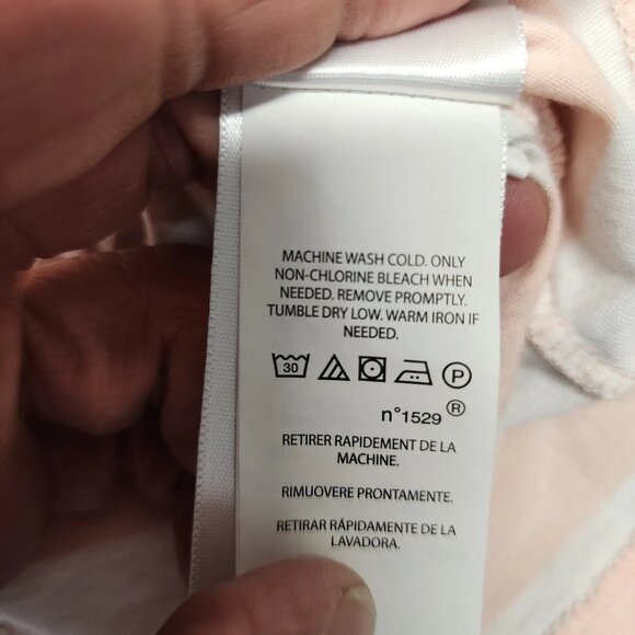 Polo Ralph Lauren Top Women XL Pink Stripe Short Sleeve V Neck Casual Preppy - Picture 10 of 10